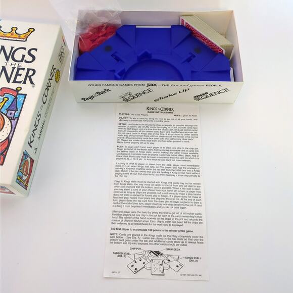 Vintage 1996 KINGS IN THE CORNER Card Game JAX LTD Great Game For All Complete - Picture 4 of 5